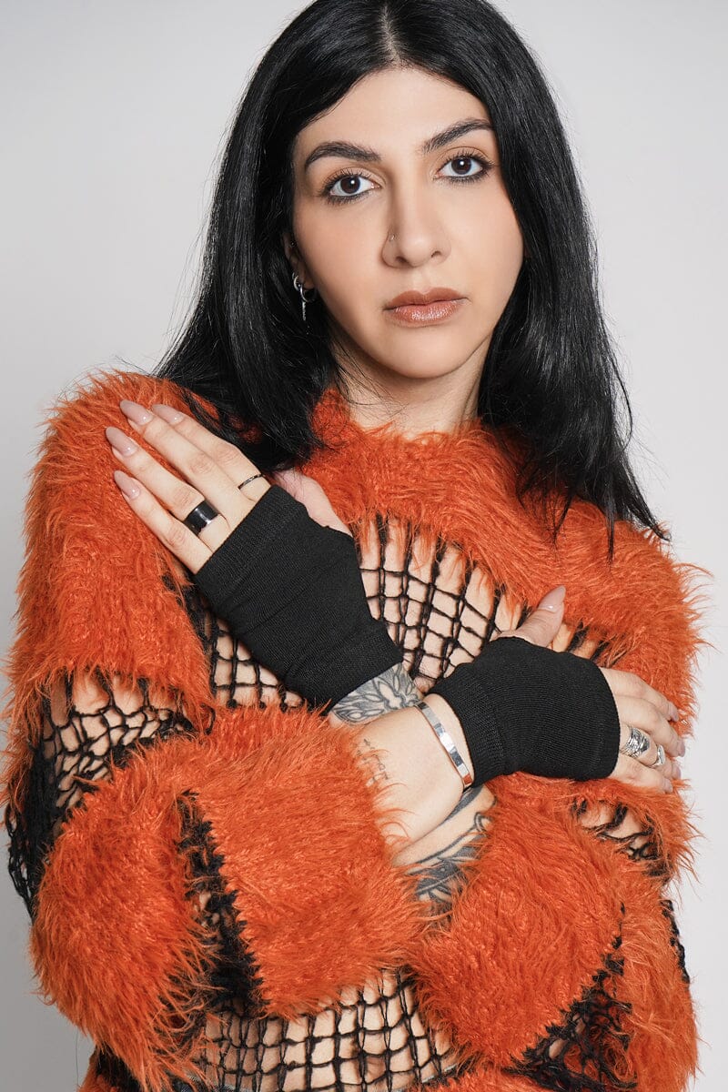 Onyx Fingerless Gloves Arm Warmers NOCTEX